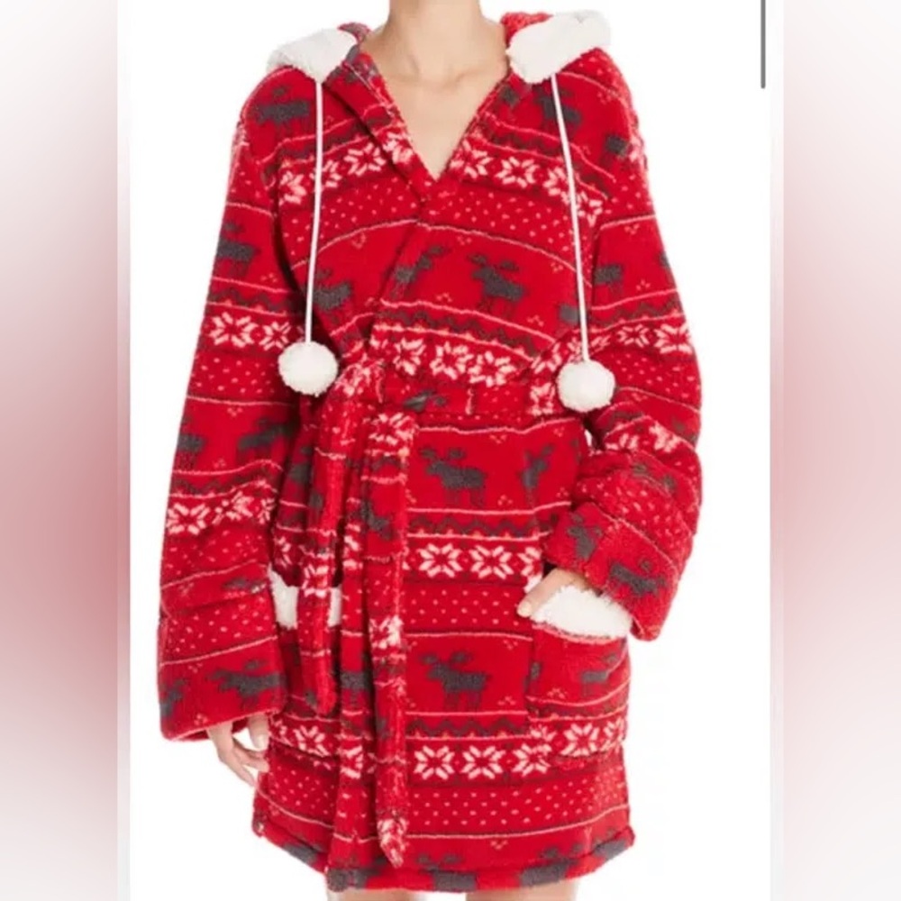 P.J. Salvage Red Reindeer Christmas Robe